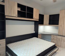 Custom Office Space with Side Bed Open Home Office