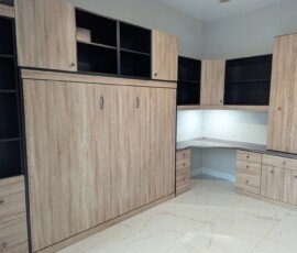 Custom Office Space with Side Bed Closed Home Office